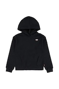Levi's bluza dziecięca BATWING PATCH HOODIE kolor czarny z kapturem gładka 3EN102