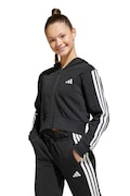 adidas bluza dziecięca kolor czarny z kapturem z aplikacją JJ0956