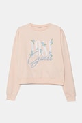 Дитяча бавовняна кофта Guess колір бежевий з аплікацією J5GQ00 KA6R4