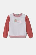 United Colors of Benetton hanorac de bumbac pentru copii culoarea alb, cu imprimeu, 3J70G10HX