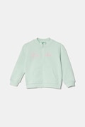 Dětská bavlněná mikina United Colors of Benetton zelená barva, vzorovaná, 3J70G503N