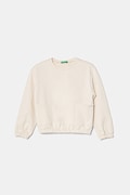 United Colors of Benetton hanorac de bumbac pentru copii culoarea bej, neted, 3UNIG10IO