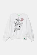 Дитяча бавовняна кофта United Colors of Benetton колір білий з аплікацією 3UNIC10NT