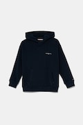 Детски суичър Tommy Hilfiger в тъмносиньо с качулка с изчистен дизайн KS0KS00595