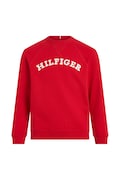 Tommy Hilfiger bluza bawełniana dziecięca kolor czerwony z nadrukiem KS0KS00626