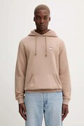 Βαμβακερή μπλούζα Tommy Jeans χρώμα: καφέ, DM0DM20258