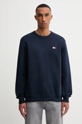 Tommy Jeans felpa in cotone uomo colore blu navy con applicazione DM0DM20660