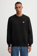 Tommy Jeans hanorac de bumbac bărbați, culoarea negru, cu imprimeu, DM0DM20660