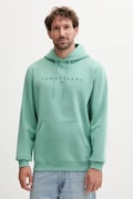 Кофта Tommy Jeans колір бежевий з капюшоном з принтом DM0DM20746