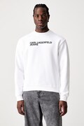 Karl Lagerfeld Jeans felpa da uomo con cotone bianca A1M20001