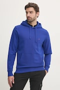 Tommy Hilfiger bluza bawełniana męska kolor niebieski z kapturem melanżowa MW0MW37235