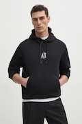 Mikina Armani Exchange pánská, černá barva, s kapucí, s aplikací, XM000369 AF10818