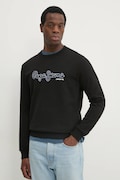 Бавовняна кофта Pepe Jeans DORIAN CREW чоловіча колір чорний з принтом PM582757