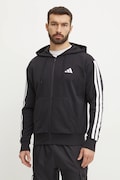 adidas bluza Essentials męska kolor czarny z kapturem gładka JD1877