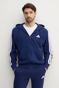Кофта adidas Essentials чоловіча колір синій з капюшоном візерунок JE6341