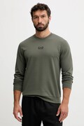 EA7 Emporio Armani bluza bawełniana męska kolor zielony gładka PJVRZ.8NPM30