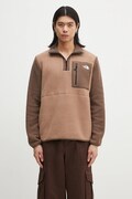 The North Face sports sweatshirt Yumiori brown color patterned NF0A883S5QA1