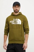 The North Face bluza Easy barbati, culoarea verde, cu glugă, cu imprimeu, NF0A89FFPIB1