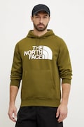 The North Face bluza Easy barbati, culoarea verde, cu glugă, cu imprimeu, NF0A89FFPIB1