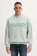 Βαμβακερή μπλούζα HUGO χρώμα: μπεζ, 50538778