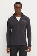Sportovní mikina Jack Wolfskin Kolbenberg šedá barva, A63964