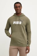 Puma bluza męska kolor zielony z kapturem z nadrukiem 684712