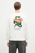 Βαμβακερή μπλούζα Human Made TSURIAMI SWEATSHIRT χρώμα: άσπρο, HM29CS011