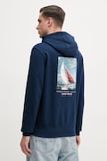 Бавовняна кофта Tommy Hilfiger чоловіча колір синій з капюшоном однотонна MW0MW39151