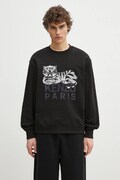 Kenzo bluza bawełniana męska kolor czarny z aplikacją FF55SW2634MF.99J