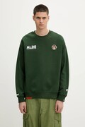 Dukserica AAPE Aaper Crew Neck boja: zelena, s aplikacijom, AAPSWMB377XXN