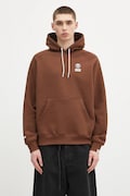Кофта AAPE Now колір коричневий з капюшоном однотонна AAPSWMB324XXN