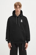 Кофта AAPE Now колір чорний з капюшоном однотонна AAPSWMB324XXN