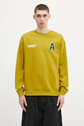 AAPE bluză Basic Crew Neck culoarea verde, cu imprimeu, AAPSWMB336XXN