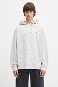 Бавовняна кофта Gramicci One Point Hooded Sweatshirt колір сірий з капюшоном однотонна G307.FT