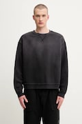 Bavlněná mikina 1017 ALYX 9SM Garment dye boxy crewneck pánská, černá barva, hladká, AAMSW0243FA01