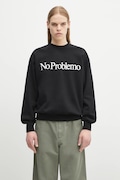 Bavlnená mikina No Problemo No Problemo Sweatshirt čierna farba, s potlačou, NP2000203