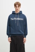 No Problemo bluza bawełniana No Problemo Hoodie kolor granatowy z kapturem z nadrukiem NP2001203
