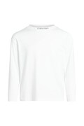 Дитячий бавовняний лонгслів Calvin Klein Jeans колір білий однотонний IB0IB02354