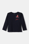 Guess longsleeve bawełniany dziecięcy kolor granatowy z aplikacją N4BI06 I3Z14