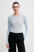 Samsoe Samsoe longsleeve con aggiunta di cotone SADOU colore blu F10000014