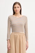 United Colors of Benetton longsleeve din amestec de in culoarea maro, 38O0D109X