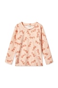 Liewood gyerek hosszúujjú fürdőruha felső Noah Printed Longsleeve Swim Tee narancssárga, LW19977