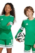 Дитячий лонгслів adidas Performance колір зелений з принтом JN7491