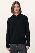 AllSaints sweter męski z wiskozą STATTEN czarny M038KA