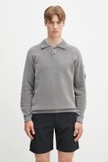 C.P. Company maglione in cotone uomo colore grigio 18CMKN070A005687G