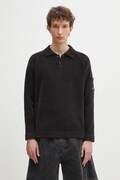 C.P. Company maglione in cotone uomo colore nero 18CMKN070A005687G