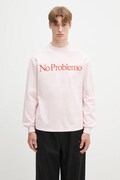 No Problemo longsleeve bawełniany No Problemo LS Tee kolor różowy z nadrukiem NP6002203