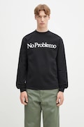 Бавовняний лонгслів No Problemo No Problemo LS Tee колір чорний з принтом NP6002203