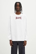 AAPE top a maniche lunghe in cotone Main Long colore bianco AAPLTM1544XXN