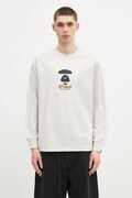 AAPE top a maniche lunghe in cotone Basic Long colore grigio AAPLTM1560XXN